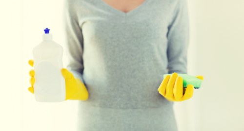Professional carpet cleaning equipment in an Emersonpark office