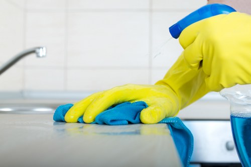 Close-up of stain removal during steam carpet cleaning in Emersonpark